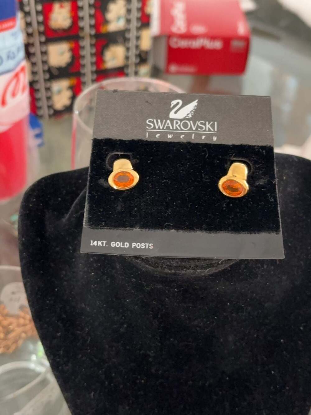 NIB Swarovski Crystal Lucky Goddess Stud Earrings 5461791 - Picture 6 of 8